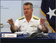  ?? (AP/Audrey McAvoy) ?? Adm. Sam Paparo, U.S. Pacific Fleet commander, speaks at a news conference at Camp H.M. Smith in Hawaii on Thursday.