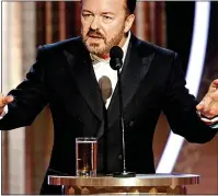  ?? ?? CONTROVERS­IAL: Ricky hosting Golden Globes