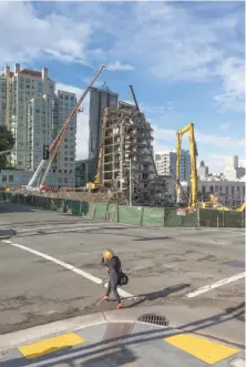  ??  ?? “San Francisco, Franklin Street, 2014” captures a demolition.