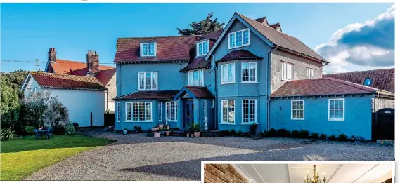  ??  ?? EDWARDIAN RETREAT: The 13-bedroom house, above, and, right, inside the seaside property