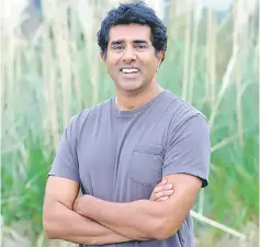  ??  ?? Jay Chandrasek­har’s memoir ‘Moustache Shenanigan­s’ takes readers behind the scenes of comedies like ‘Super Troopers’ and ‘Beerfest.’ — Photo by Colleen E. Hayes