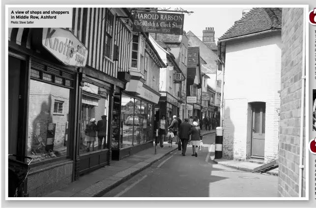  ?? Photo: Steve Salter ?? A view of shops and shoppers in Middle Row, Ashford