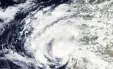  ?? NASA via The Associated Press ?? A satellite photo shows subtropica­l storm Alpha in the eastern North Atlantic Ocean near Portugal's coast in September.