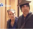  ??  ?? This frame from exclusive video provided by San Francisco’s KGO-TV shows Derick Almena, right, and Micah Allison, the couple who operated the Ghost Ship warehouse, at the Oakland Marriott Hotel. KGO VIA AP