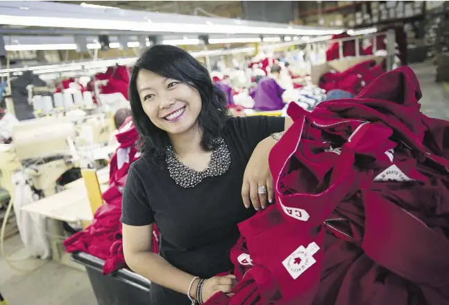  ?? Kevin Van Paasen for National Post ?? Kathy Cheng, president of WS & Co. and founder of its Redwood Classics line, says she has become is a “crusader for Canadian garment manufactur­ing.”