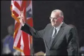  ?? PAUL SANCYA/THE ASSOCIATED PRESS ?? Sheriff Joe Arpaio of Arizona walks on the stage to speak during the final day of the Republican National Convention Thursday in Cleveland. Arpaio faces possible criminal contempt-of-court charges in his county.