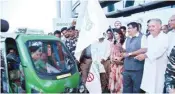  ??  ?? In September this year, Union Minister Nitin Gadkari had flagged off a fleet of e-rickshaws from Gurugram’s HUDA City Centre Metro station