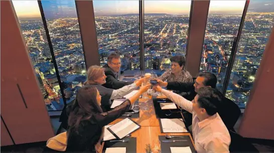  ?? Photograph­s by Mel Melcon Los Angeles Times ?? 71ABOVE touts its expansive views atop the US Bank building. Chef Vartan Abgaryan tends to aim for the sky too. He’s been creative with his prix fixe menus.