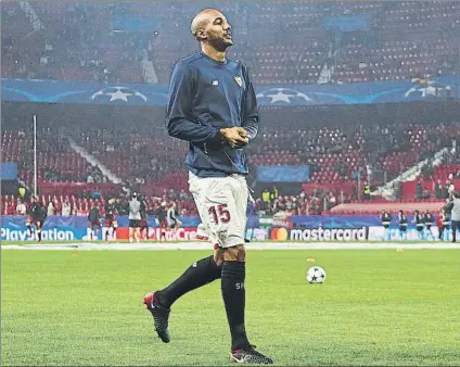  ?? FOTO: GETTY ?? Steven N’Zonzi cargó contra el entrenador y el director deportivo y abrió la puerta de salida del Sevilla en el mercado de invierno