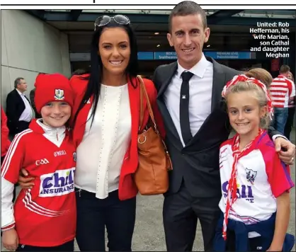  ??  ?? United: Rob Heffernan, his wife Marian,
son Cathal and daughter
Meghan