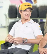  ??  ?? McLaren’s Lando Norris, left, and Carlos Sainz Jr.