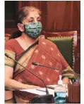  ?? PHOTO: PTI ?? Finance Minister Nirmala Sitharaman at the review meeting with heads of banks and NBFCS