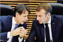  ?? LaPresse ?? Faccia a faccia Conte e Macron ieri a Bruxelles