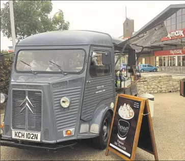  ?? ?? The Hathats van was regularly seen on business parks, serving officer workers coffee