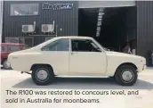  ??  ?? The R100 was restored to concours level, and sold in Australia for moonbeams