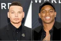  ?? Invision/AP/EVAN AGOSTINI ?? Country singers Kane Brown (left) and Jimmie Allen appear at the 52nd annual CMA Awards in Nashville, Tenn. Allen has made history as the first black artist to have his debut single reach No. 1 on country radio, and it happened on the same week Kane Brown, who is biracial, has the top country album in the country.