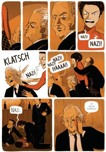  ?? Foto: Pascal Bresson, Sylvain Dorange, Carlsen ?? Die Graphic Novel über Beate Klarsfeld handelt auch von der berühmten Ohrfeige.