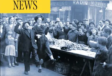  ?? YOUTUBE ?? The Lambeth Walk, a popular dance described as “a jaunty strut that involves linked arms and raised knees,” was used in 1942 to mock Adolf Hitler and the Nazis, who considered it “Jewish mischief and animalisti­c hopping.”