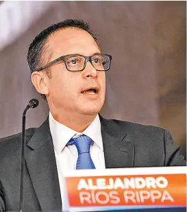  ??  ?? Alejandro Ríos, a cargo de la Comisión Anticorrup­ción de la Coparmex.