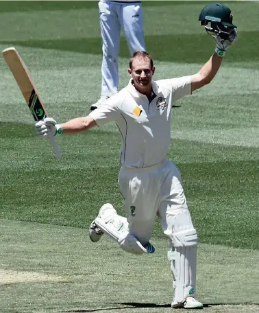  ?? AP ?? HAVING TONS OF FUN: Adam Voges has racked up more than a thousand Test runs at an average of 85.66 since making his debut at the age of 35.