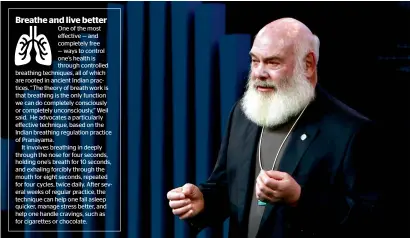  ?? — Photo by Shihab ?? Dr. Andrew Weil, known as the guru of alternativ­e medical brands: holistic health and integrativ­e medicine, addressing the session on ‘Ancient Healing for Modern Disease’ on Tuesday.