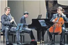  ?? FOTO: HELMUT VOITH ?? Ein Trio verzaubert (von links): Pablo Barragán, Juan Pérez und Andrei Ionita.