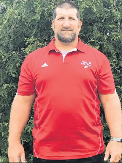  ?? PHOTO PROVIDED BY TERRY CHESTOVICH ?? Terry Chestovich, Portage’s defensive coordinato­r since 2012, has been approved as its head coach.