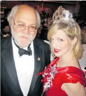  ??  ?? 2015 Toothfairy Stephanie Moroz welcomed Charles Shuler, dean of the University of B.C.’s Faculty of Dentistry, to the gala.