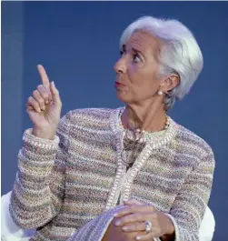  ??  ?? Christine Lagarde, directora del FMI, fue clave para el respaldo que el organismo otorgó a la Argentina en junio, cuando se anunció el primer paquete de US$ 50.000 millones, y en de septiembre, con la ampliación a US$ 57.100 milllones.