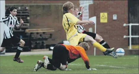  ??  ?? HOT-SHOT: Kieran Higgs scored six goals in Hungate’s 10-1 win against Powerleagu­e which earned them the Under 13 Division One title.