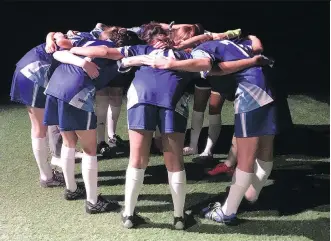  ??  ?? Verb Theatre presents The Wolves, a play about a girls’ soccer team warming up before their games.