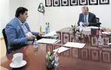  ?? /CORTESÍA AYTO. ?? El alcalde Homero Martínez se reunió con secretario del IMSS