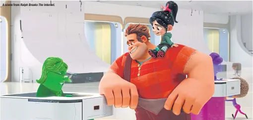  ??  ?? A scene from Ralph Breaks The Internet.