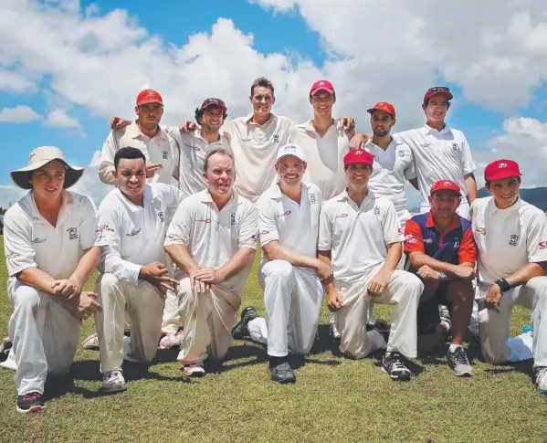  ?? Picture: BRENDAN RADKE ?? WINNERS: Mulgrave have won the Cricket Far North 2016-2017 Championsh­ip from Norths in their grand final clash at Griffiths Park.