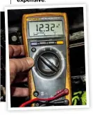  ??  ?? BOTTOM MIDDLE: With my 1977 Zed Thou running at approximat­ely 2500 rpm the Laser 5990 meter tells me that voltage at the battery is 14.36v, which indicates a happy charging system.
BOTTOM RIGHT: My Fluke 179 is a fantastic meter and oozes quality, but if you want this level luxury it is reassuring­ly expensive.