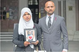  ??  ?? Shelina Begum and Mohammed Raqeeb outside court.