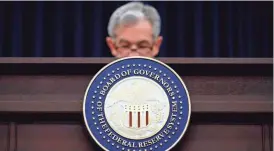  ?? CAROLYN KASTER/AP ?? How many times will Chairman Jerome Powell and the Federal Reserve raise interest rates this year? Fed policymake­rs will meet Tuesday and Wednesday for the fourth time this year.