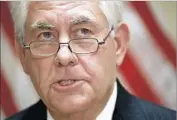  ?? Joe Raedle Getty Images ?? U.S. Secretary of State Rex Tillerson said Russia was either complicit or incompeten­t in its Syria dealings.