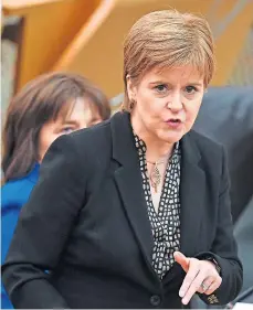  ?? Pictures: PA/Getty Images. ?? Jackson Carlaw and Nicola Sturgeon clashed during tense exchanges at Holyrood.