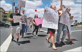  ?? Kassidi James ?? ANTIRACISM rallies have spread to conservati­ve towns such as Angels Camp.