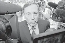  ?? Bob Leverone / Associated Press ?? Former CIA Director David Petraeus’ fine for giving his ex-lover classified material was increased on Thursday to $100,000 by Judge David Keesler.