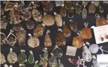  ??  ?? The result of more than 40 years of lapidary expertise and knowledge is visible and available within the selection of lapidary art and jewelry for sale at The Gem Shop.