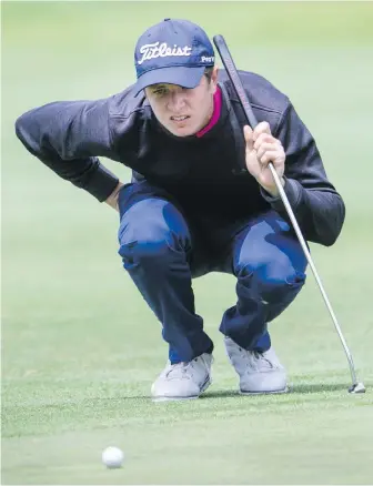  ?? DARREN STONE, TIMES COLONIST ?? Royal Bay Secondary senior Nolan Thoroughgo­od is coming off a summer that saw him finish fourth at the Canadian junior championsh­ip.