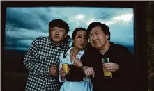  ?? CAAMFest ?? Emerson Min, left, Jae Suh Park and Ken Jeong are featured in “A Great Divide,” screening at CAAMFest 24.