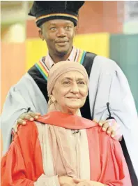  ?? | Supplied ?? ZULEIKHA Mayat was conferred with an honorary doctorate in social science from the University of KwaZulu-Natal.