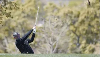  ?? MICHAEL COHEN/GETTY IMAGES ?? Padraig Harrington, with his Masters invite already secured, sits one off the first-round lead at the Texas Open.