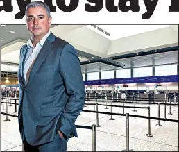  ?? ?? Deserted: Gatwick airport chief executive Stewart Wingate