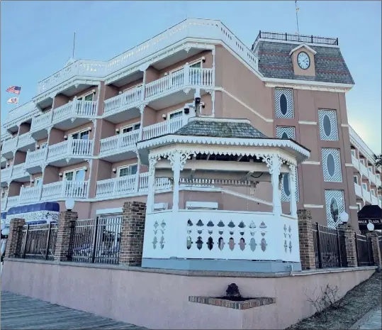  ??  ?? The Boardwalk Plaza Hotel in Rehoboth Beach, right near the water.