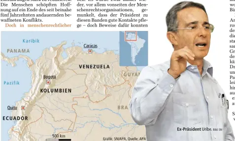  ?? Bild: SN ?? Ex-präsident Uribe.