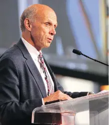  ?? DEAN PILLING ?? Steve Allan, executive chair of Calgary Economic Developmen­t says, “There is no quick fix” for the challenges of empty downtown office towers and high unemployme­nt, “so this (economic) strategy, I think, really helps to address those two issues. It’s a long-term play.”